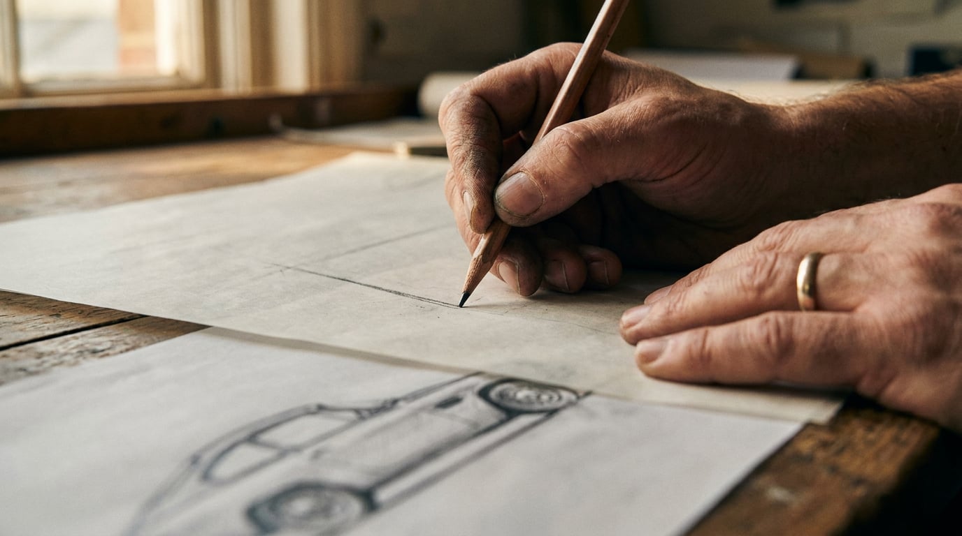 AI Automotive Design Workflow: Sketch to Turntable Render in Stensyl